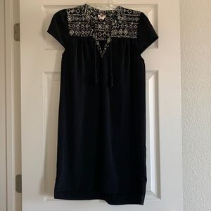 Black shift dress